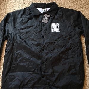 Men’s Black “Paper Addict” Bomber Jacket
